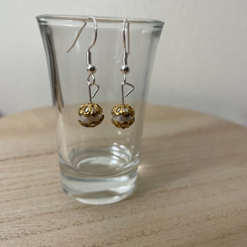 Delicate Formal Beaded Earrings, Handmade, Gift, Woman, Delicate, Beads, Vintage